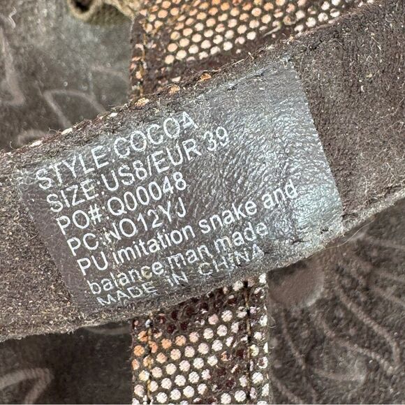 Vionic Orthaheel Rest Snakeskin Thong Sandals Cocoa Brown Bronze Shimmer 8 - Picture 11 of 12